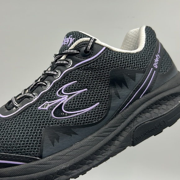 GRAVITY GDEFY MIGHTY WALK COMFORT PAIN RELIEF WOMEN SIZE 10 SHOES BLACK PURPLE - Picture 7 of 11